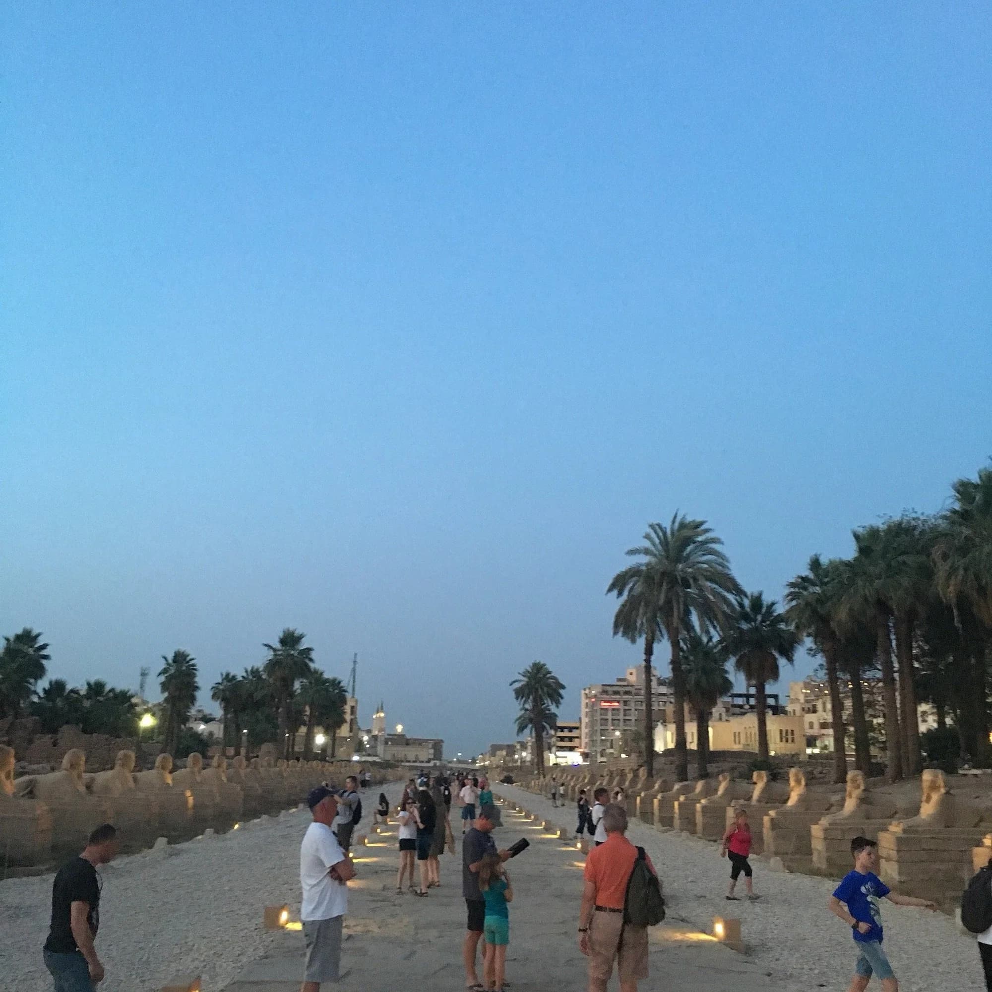 卢克索市中心狮身人面像大道